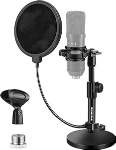 Desktop Microphone Stand – With Pop Filter