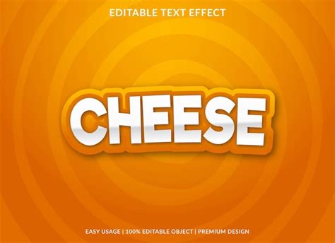 Premium Vector Cheese Editable Text Effect Premium Style