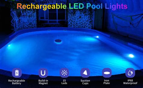 Amazon DeeprBetter Rechargeable Floating Pool Lights For Above