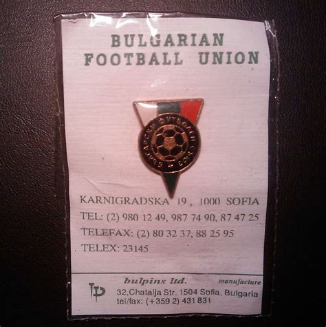 Vintage Bulgarian Football Soccer Union Mebbership Pin Badge Sign Lapel