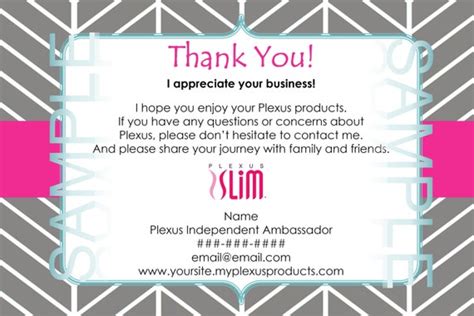 Compliance Approved Plexus Thank You Cards 2 By Littlehouseofblue