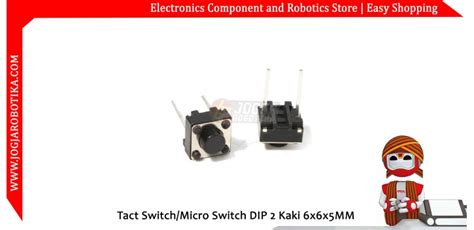 Jual Tact Switch Micro Switch DIP 2 Kaki 6x6x5MM