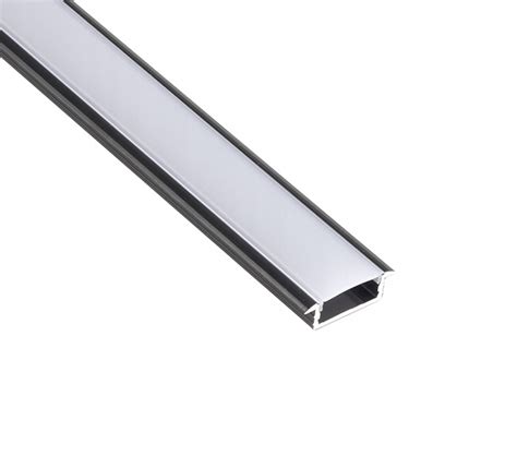 Profil ALUMINIOWY meblowy wpuszczany do taśmy LED 2m szeroki czarny