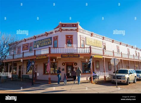 Longhorn Restaurant With Old West Style At 501 E Allen Street In Downtown Tombstone Arizona Az