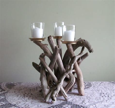 Driftwood 3 Candle Candelabra Driftwood Candle Holder