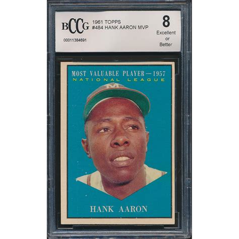 Hank Aaron Topps Mvp Bccg Pristine Auction