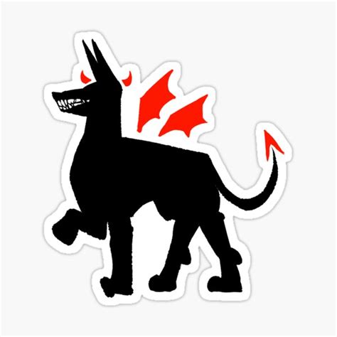 Devil Dog Sticker For Sale By Lellow Art Redbubble