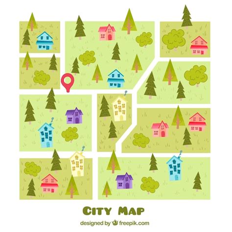 Dise O De Fondo De Mapa De Ciudad Vector Premium