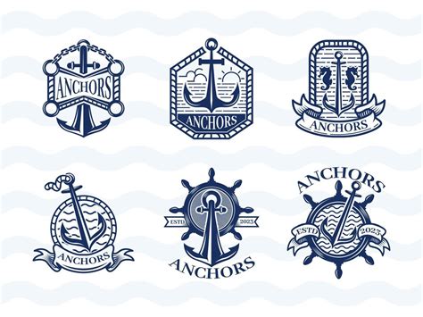 Logo Anchors With Vintage Style 17006228 Vector Art At Vecteezy