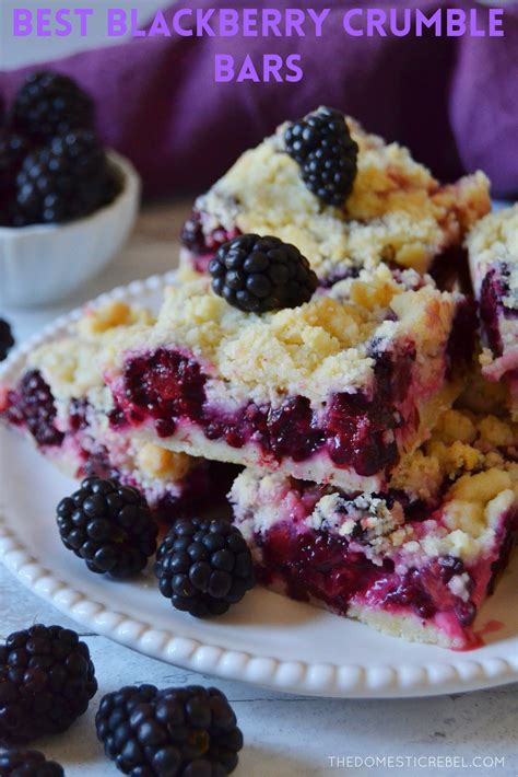 Best Blackberry Crumble Bars The Domestic Rebel