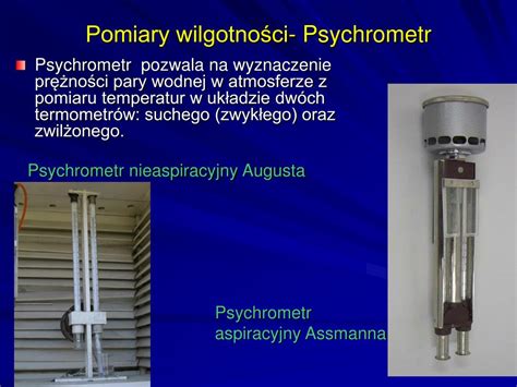 Ppt Meteorologia Do Wiadczalna Wyk Ad Pomiary Wilgotno Ci Powietrza