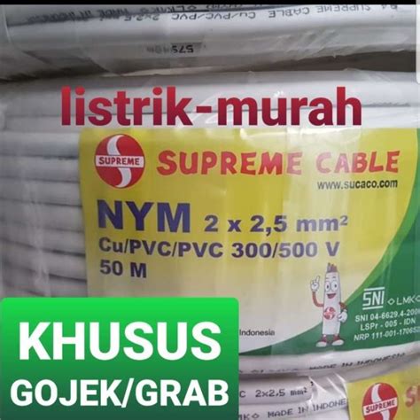 Jual Supreme Nym X Kabel Listrik Meter Kawat Tunggal Sucaco Di