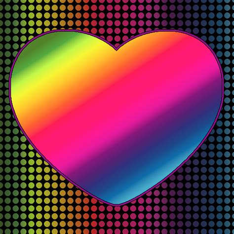 Rainbow Heart Border Dotted Rainbow background 001 by mrbunnylamakins ...