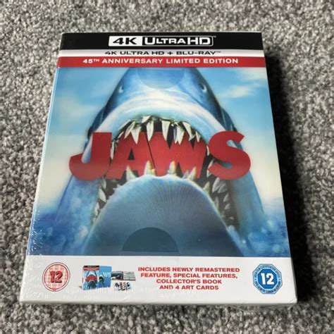 JAWS STEELBOOK 45TH Anniversary Limited Edition 4K Blu Ray SEE