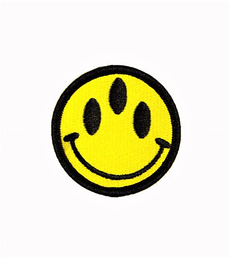 Three Eyed Smiley Face Embroidered Patch Ships From Usa Alien Etsy Canada
