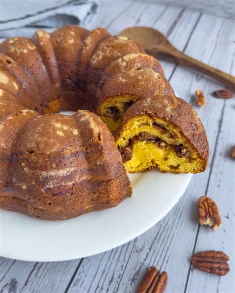 Pecan Upside Down Bundt Cake Around Grandma S Table