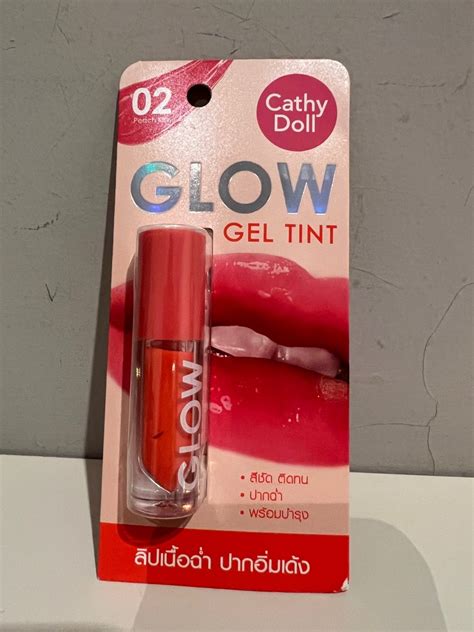 Cathy Doll Glow Gel Lip Tint Shade Peach Kiss Kesehatan