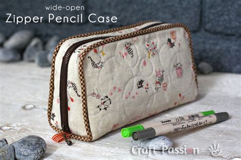 Zipper Pencil Case Free Sewing Pattern Craft Passion