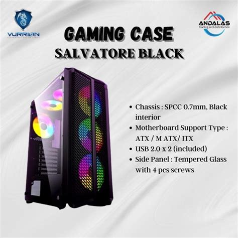 Jual Casing PC Gaming Vurrion Salvatore ARGB Tempered Glass Mid Tower