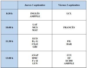 Calendario De Ex Menes De Septiembre De De Bachillerato Y Entrega De