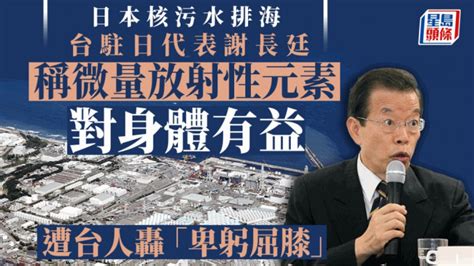 日本核污水｜稱微量放射性元素「對身體有益」 謝長廷遭轟「卑躬屈膝」 星島日報