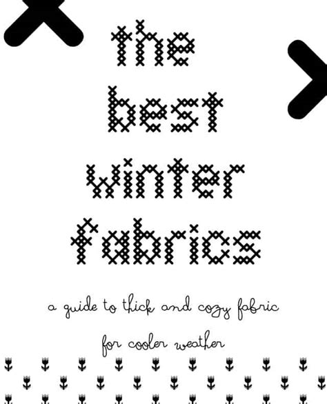 sewing 101: guide to winter fabrics - see kate sew