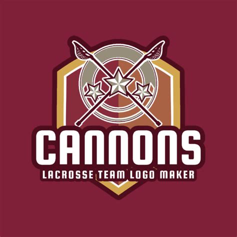 Placeit - Lacrosse Logo Design Template with Star Graphics for a Women ...