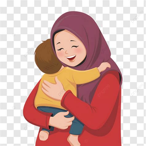 Muslim Mother Hugging Her Son In Hijab Muslim Mom Mother And Son Mom