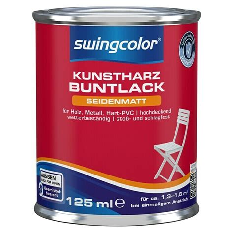 swingcolor Buntlack Kunstharz für Außen Enzianblau 125 ml Seidenmatt