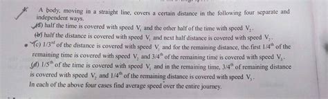 Free Spa A Body Moving In A Straight Line Covers A Certain Distance