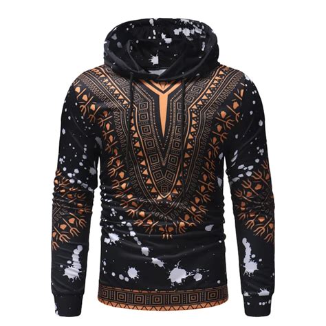 3d Print Hoodies Men 2018 Traditional African Dashiki Hooded Sweatshirt Men Hip Hop Streetwear