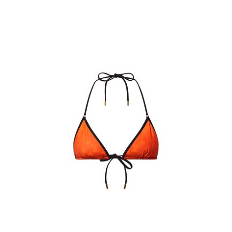 Sprayed Monogram Triangle Bikini Top Women Ready To Wear Louis