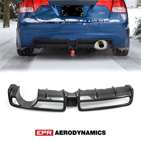 For Honda Th Gen Civic Si Mugen Glass Fiber And Carbon Fiber Rear