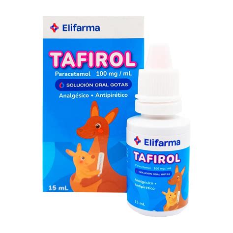 Tafirol 100mg Ml Solución Oral Gotas Analgésico Antipiréptico Paracetamol De Uso Pediátrico