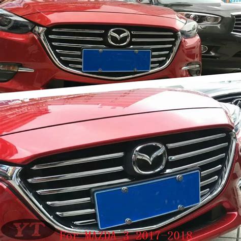 Front Grille Trims Grille Cover For Mazda Abs Chrome Pcs