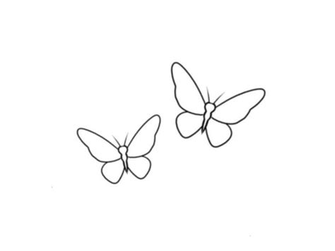 Butterfly Temporary Tattoo / Butterfly Outline Tattoo / Small - Etsy ...