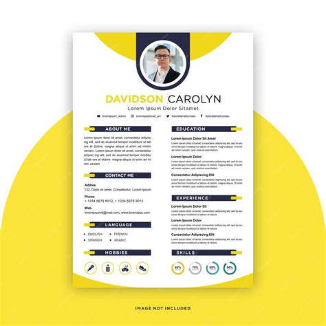 Currículum Vitae Moderno Y Minimalista O Plantilla De Cv Vector Premium