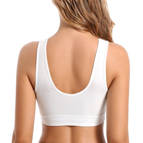 Valcatch 3 Pack Plus Size Sports Bras Seamless Wirefree Back Smoothing Push Up Blackwhite