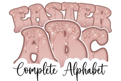 Easter Dripping Glitter Monogram Letters Graphic By Thedigitaldeli
