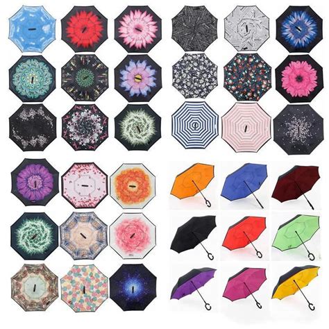 2019 Windproof Reverse Folding Double Layer Inverted Chuva Umbrella