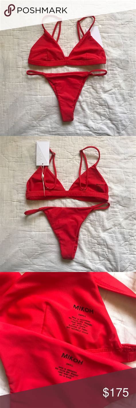 Red Mikoh Set Size Small Nwt Belize Top And Euc S O Paulo Bottom