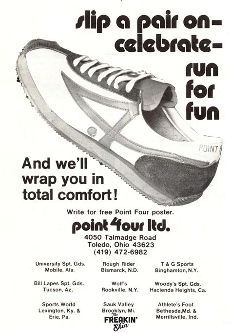 Point4 1975 Vintage Sneaker Ad The Freakin Ekin Vintage Sneakers