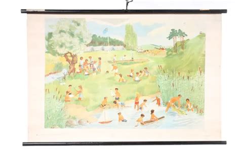 Ancien Tableau P Dagogique Carte Murale Scolaire Carte Roulante Th Me