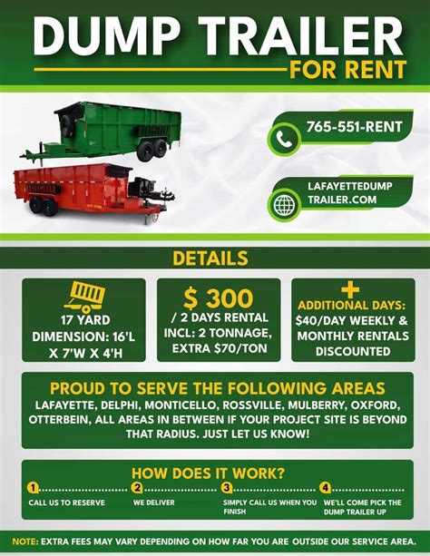 Entry By Inspiregraphix For Dump Trailer Rental Advertisement Flyer