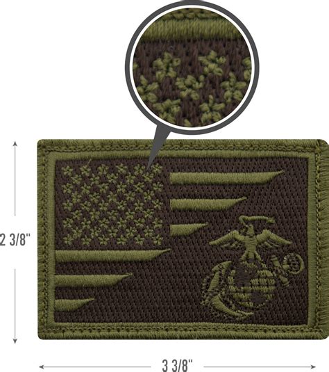 Olive Drab Us Flag Usmc Eagle Globe And Anchor Morale Patch Galaxy