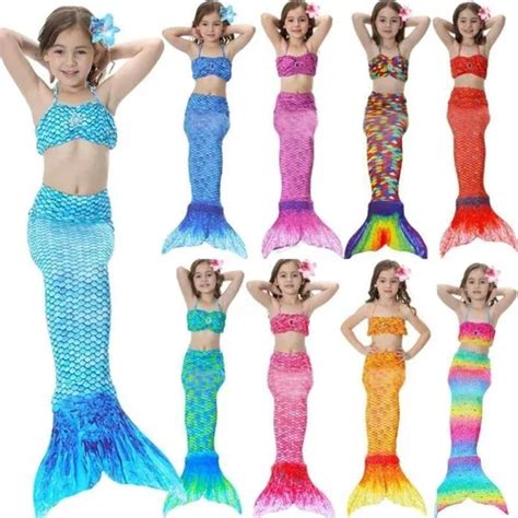 Conjunto De Bikini De Cola De Sirena Para Niños Y Niñas MercadoLibre