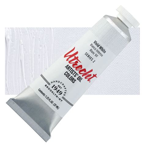 Utrecht Artists Oil Paint Vivid White 37 Ml Tube BLICK Art Materials