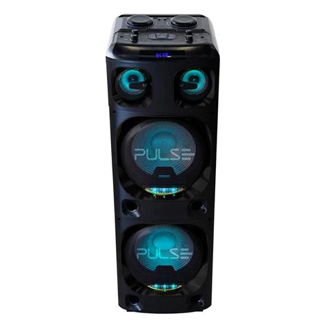 Caixa De Som Pulse Sp Efeito De Led Bluetooth Fm E Usb W