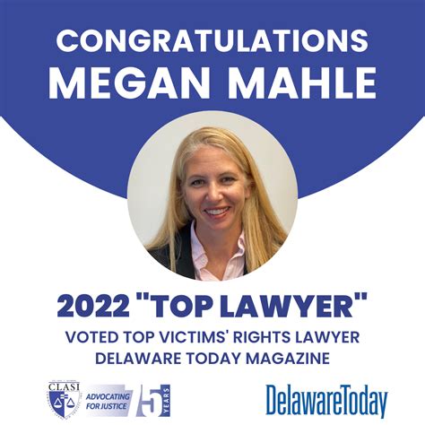 Clasi S Megan Mahle Named Delaware Today Top Lawyer Community Legal