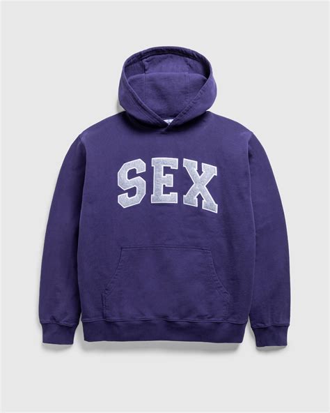 Carne Bollente Sex Hoodie Navy Blue Highsnobiety Shop